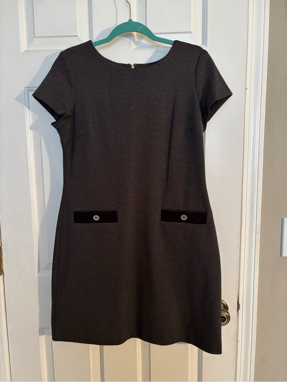 Tommy Hilfiger Charcoal Gray Short-Sleeve Shift Dress